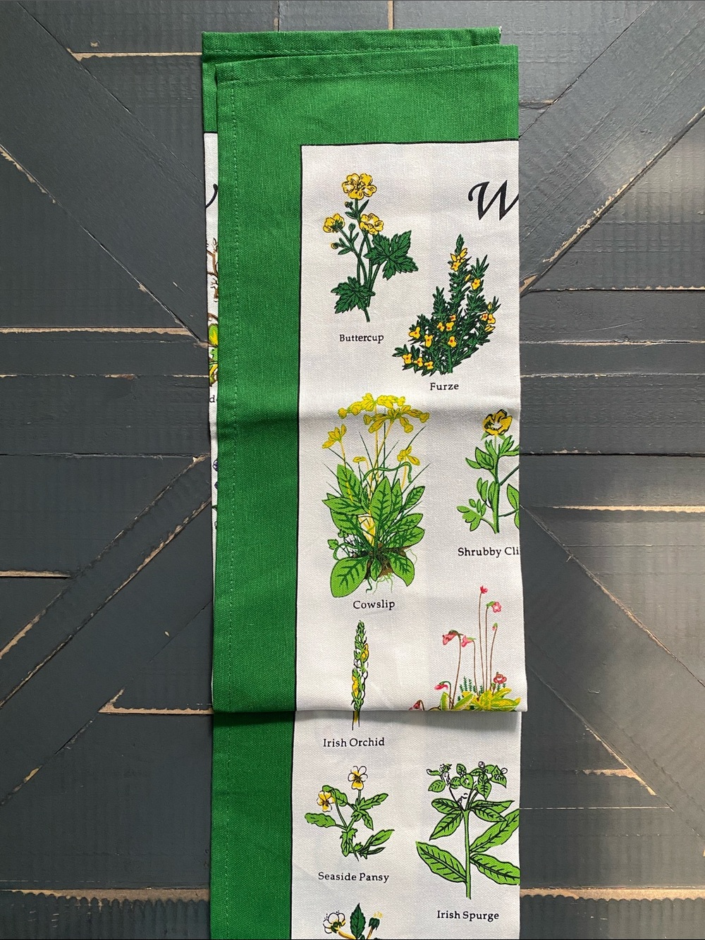 ☘️Linen Tea Towel☘️Wild Irish Flowers - Picture 6 of 7